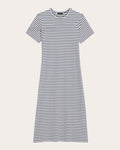 Striped Print Short Collared Dress by Theory