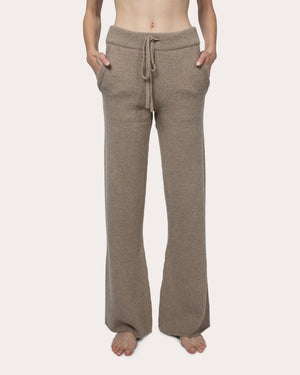 Santicler Alex Flare Cashmere Lounge Pant - Cocoa on Garmentory