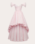 Off the Shoulder Corset Waistline Fitted Gathered Jacquard Bubble Dress Dress by Alexandra Pijut