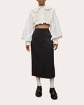 Women Matilda Pinstripe Pencil Skirt Pinstripe Wool/cotton/polyester