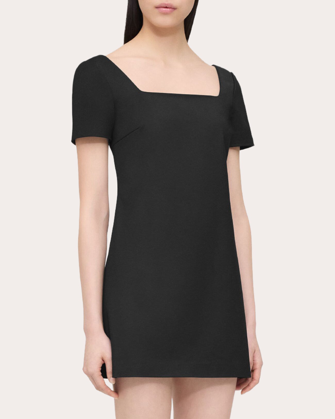 THEORY WOMEN'S SQUARE NECK MINI SHIFT DRESS