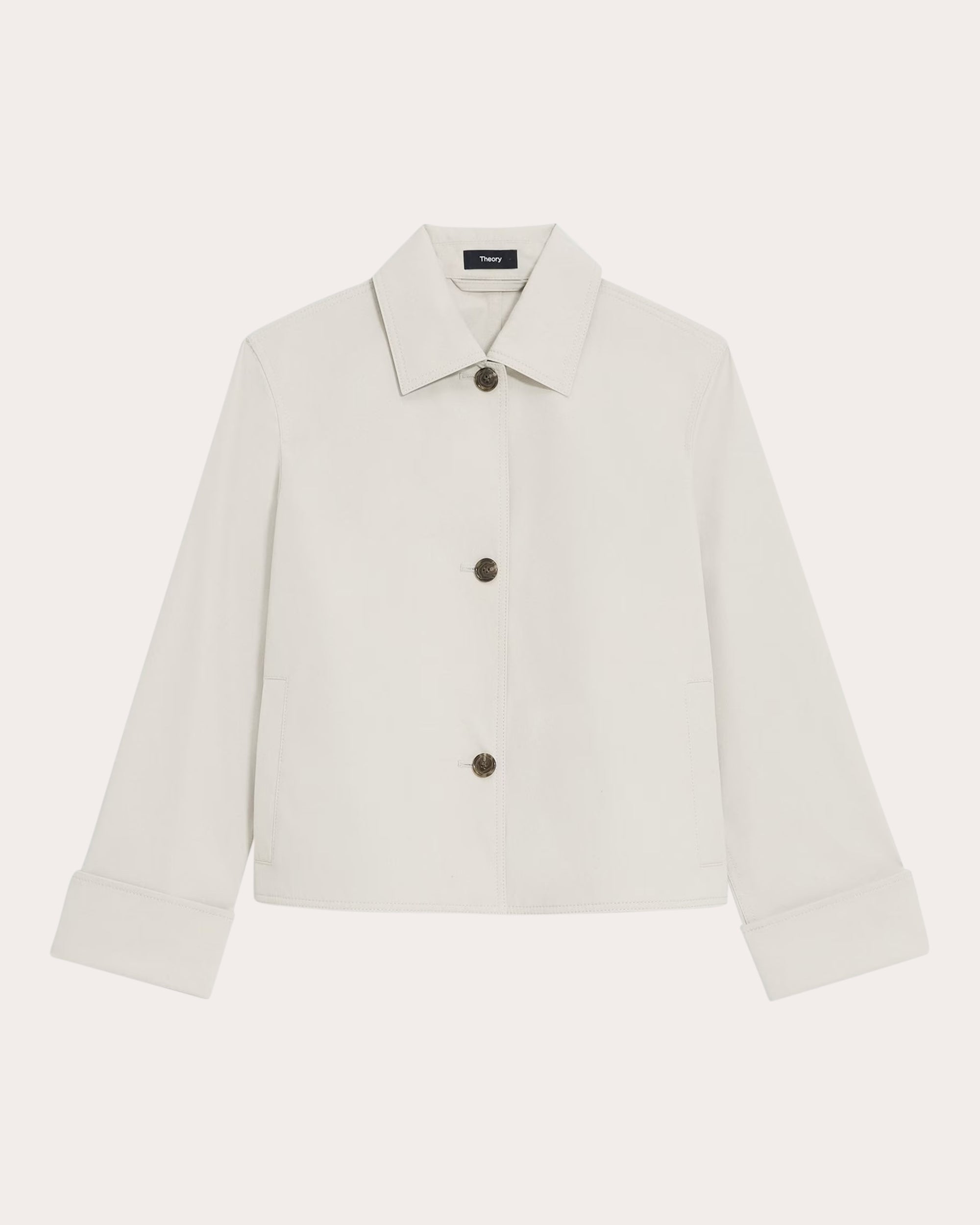 Shop Theory Women's Boxy Cuff Jacket In White