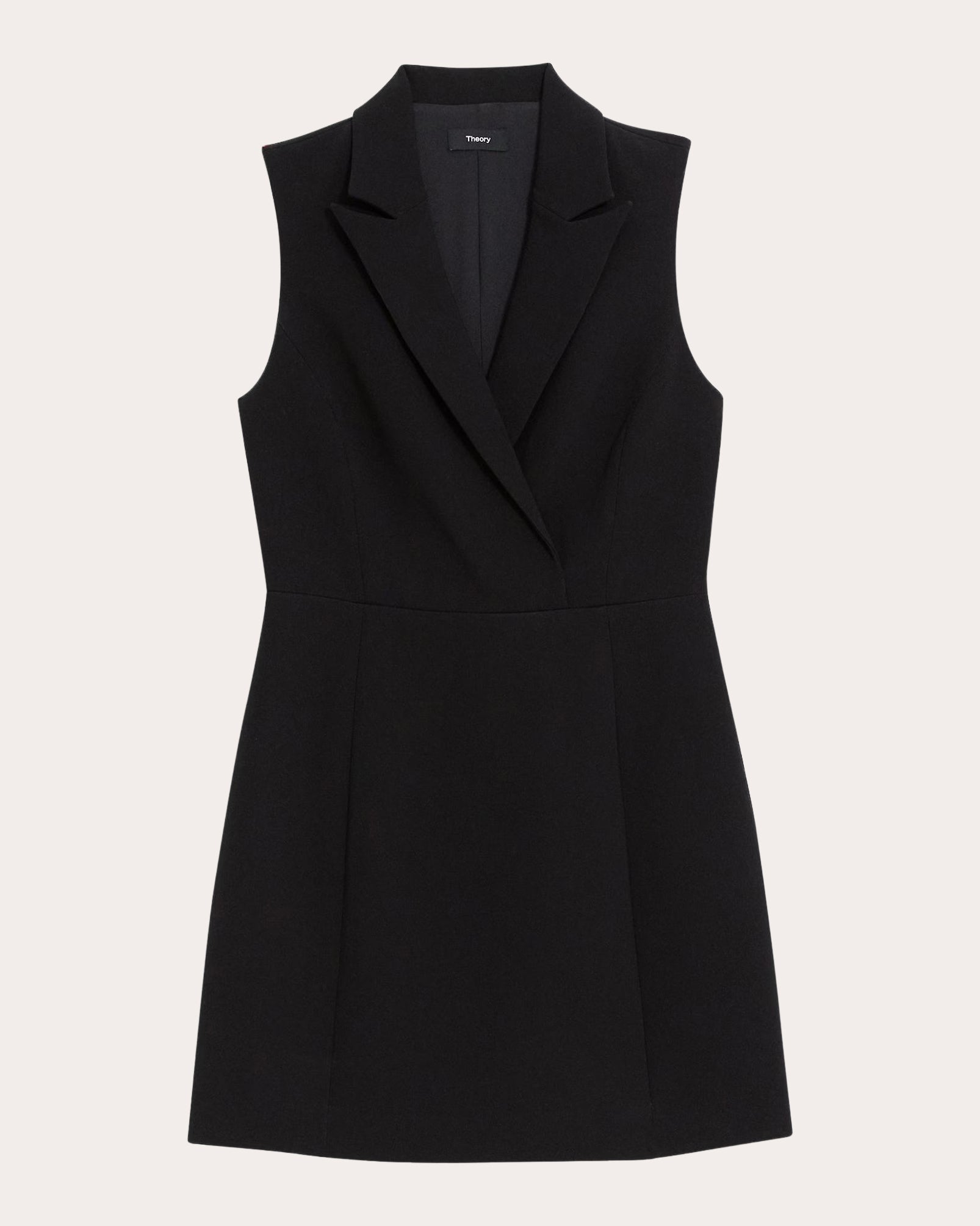 Shop Theory Women's Peak Lapel Mini Dress In Black