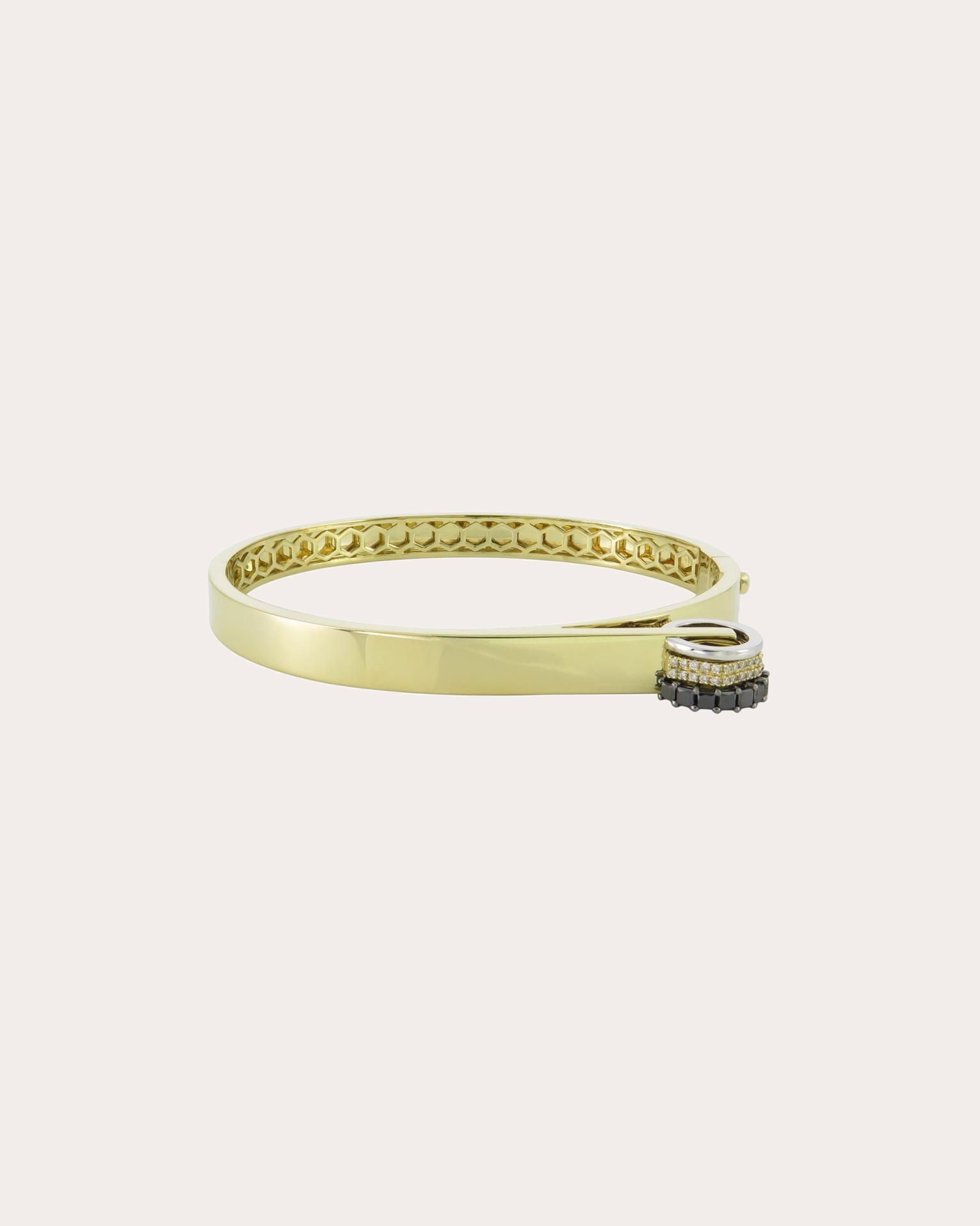 Type Jewelry Black Diamond Madeleine Huggies Bangle | OLIVELA