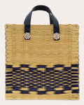 Women Chacha Tote Bag In Navy Leather