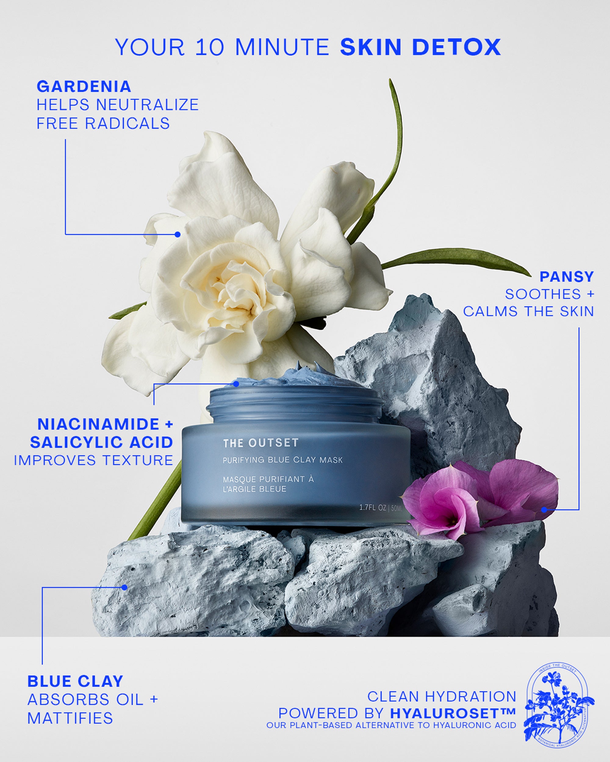 fyrværkeri Ringlet Sow The Outset Purifying Blue Clay Mask | OLIVELA