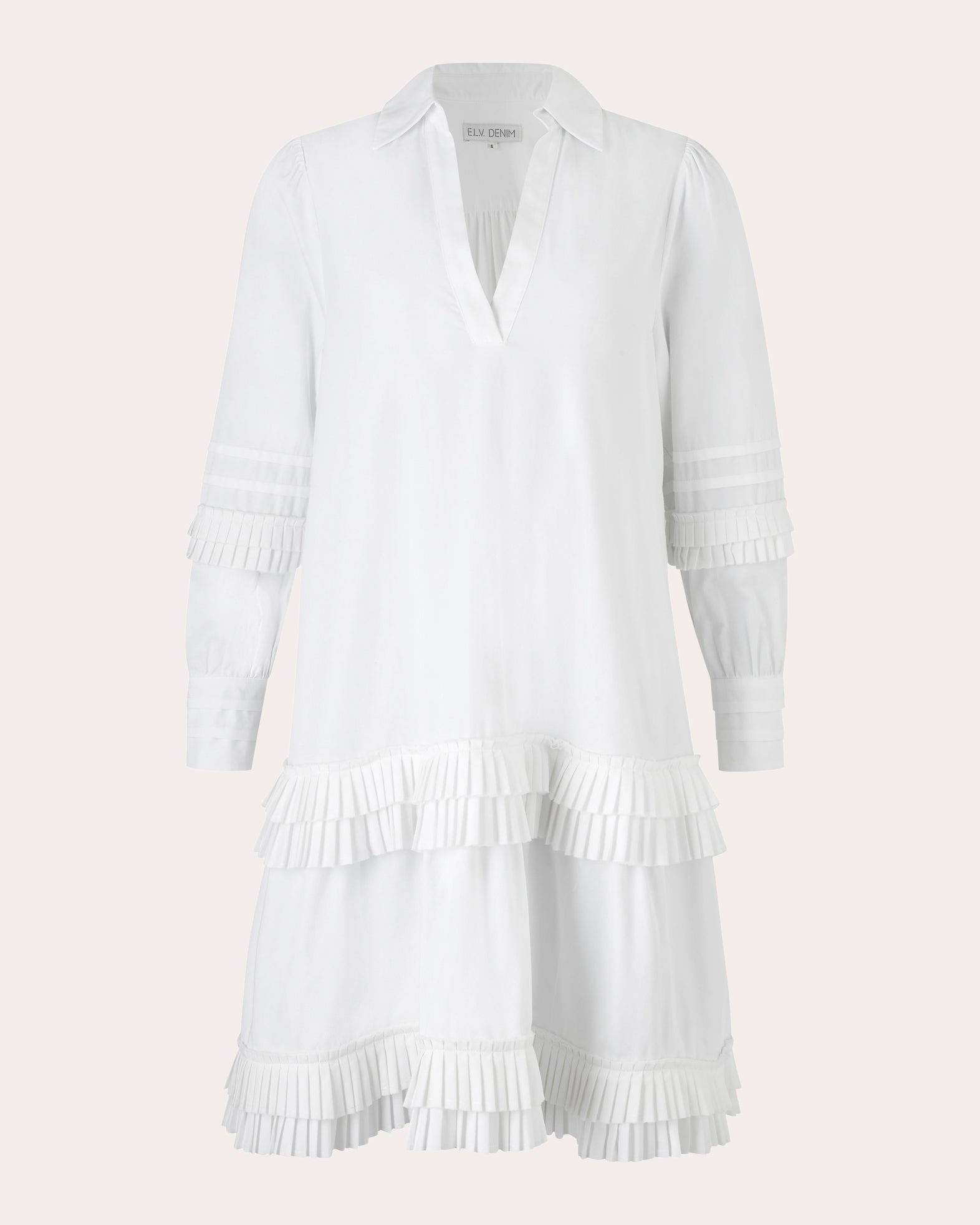 Shop E.l.v Denim E. L.v. Denim Women's Marlow Pintucked Dress In White