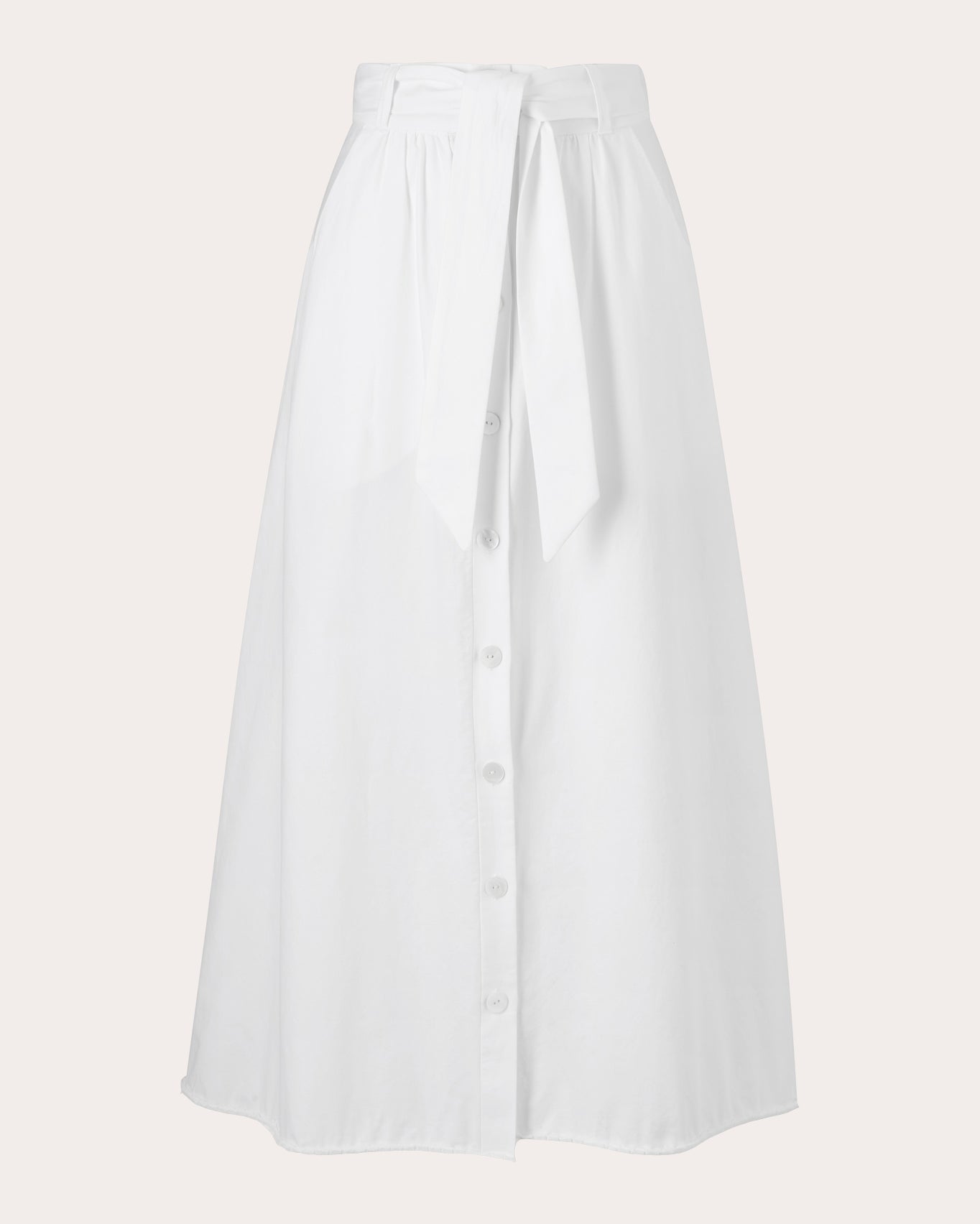 Shop E.l.v Denim E. L.v. Denim Women's Clara Poplin Midi Skirt In White