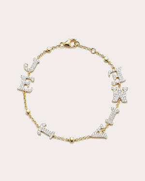 Yvonne Léon Women's Diamond 'Je T'aime' Necklace in Yellow Gold