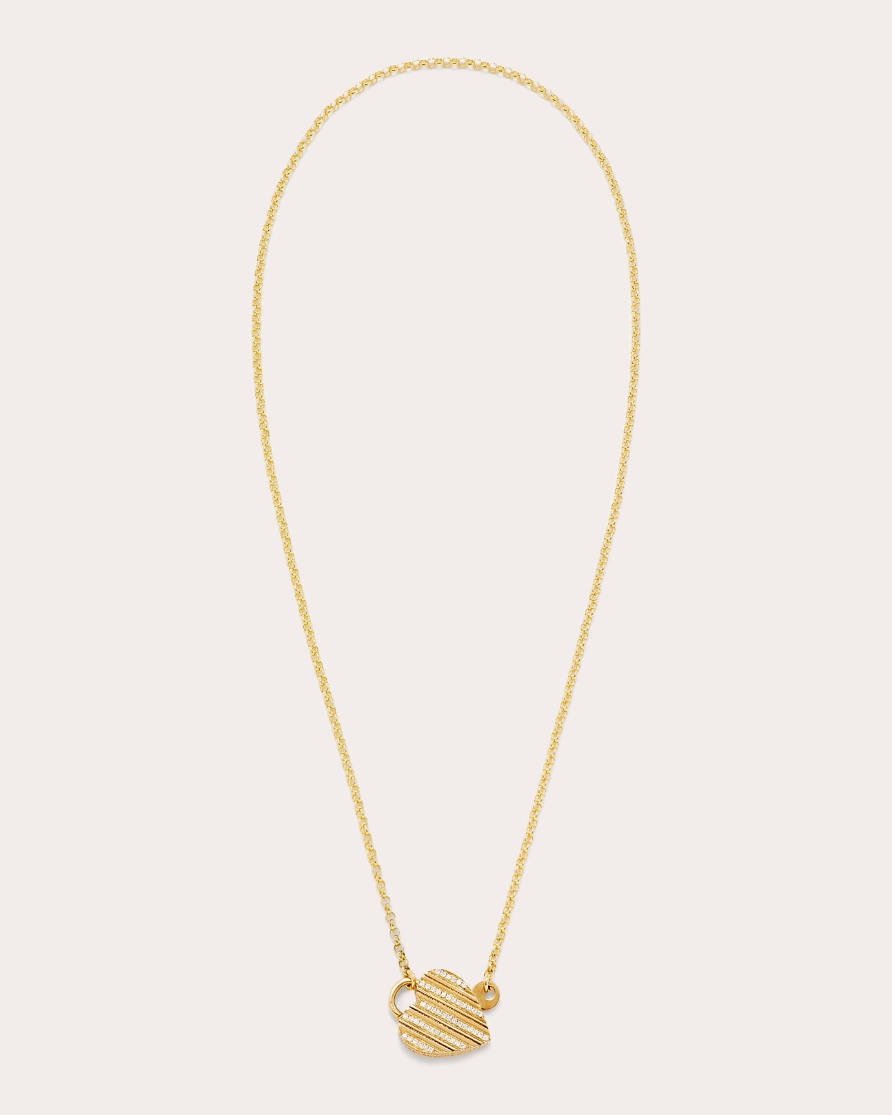 Shop Yvonne Léon Women's Diamond Key Padlock Heart Pendant Necklace In Gold
