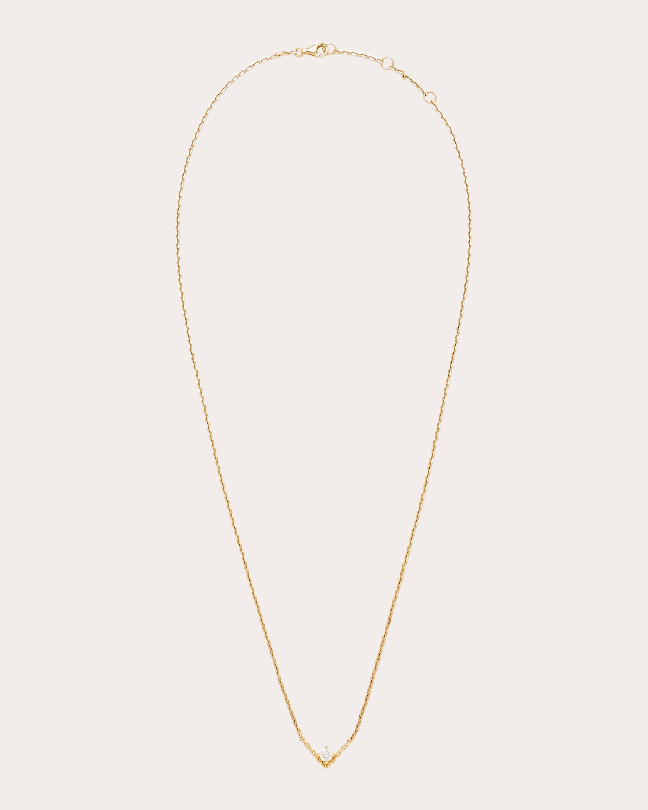Shop Yvonne Léon Women's Diamond & 18k Gold V Solitaire Pendant Necklace