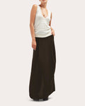 Women Sienna Maxi Skirt In Chocolate Silk