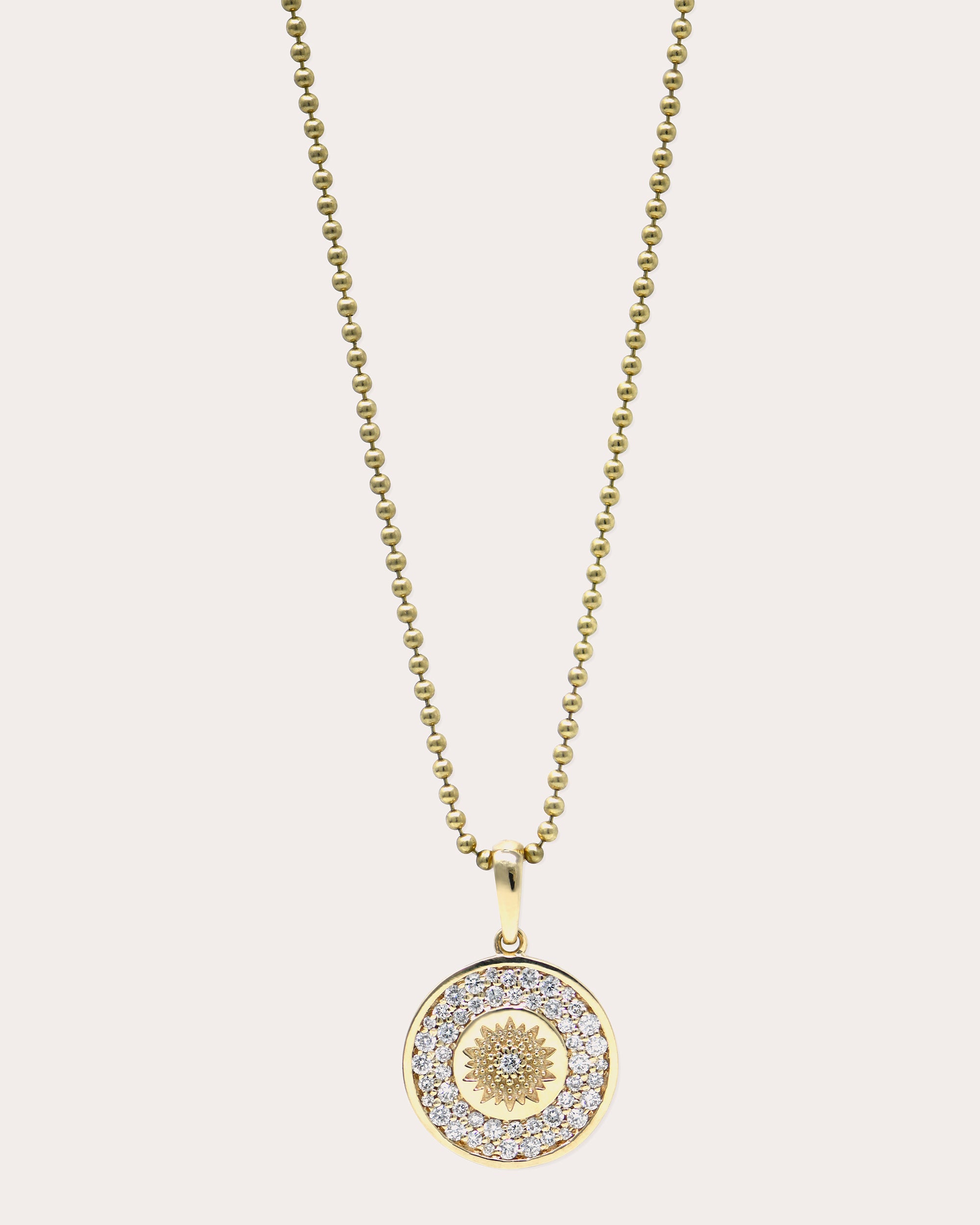Shop Anzie Women's Classique Mini Milly Diamond Medallion Pendant Necklace In Gold