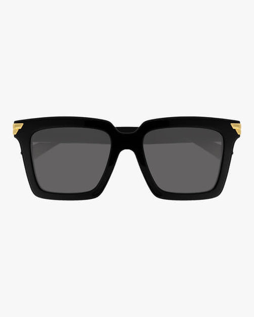Bottega Veneta Black Rectangular Sunglasses | Olivela