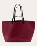 Women Medium Le Pratique Tote Bag In Burgundy Leather/cotton