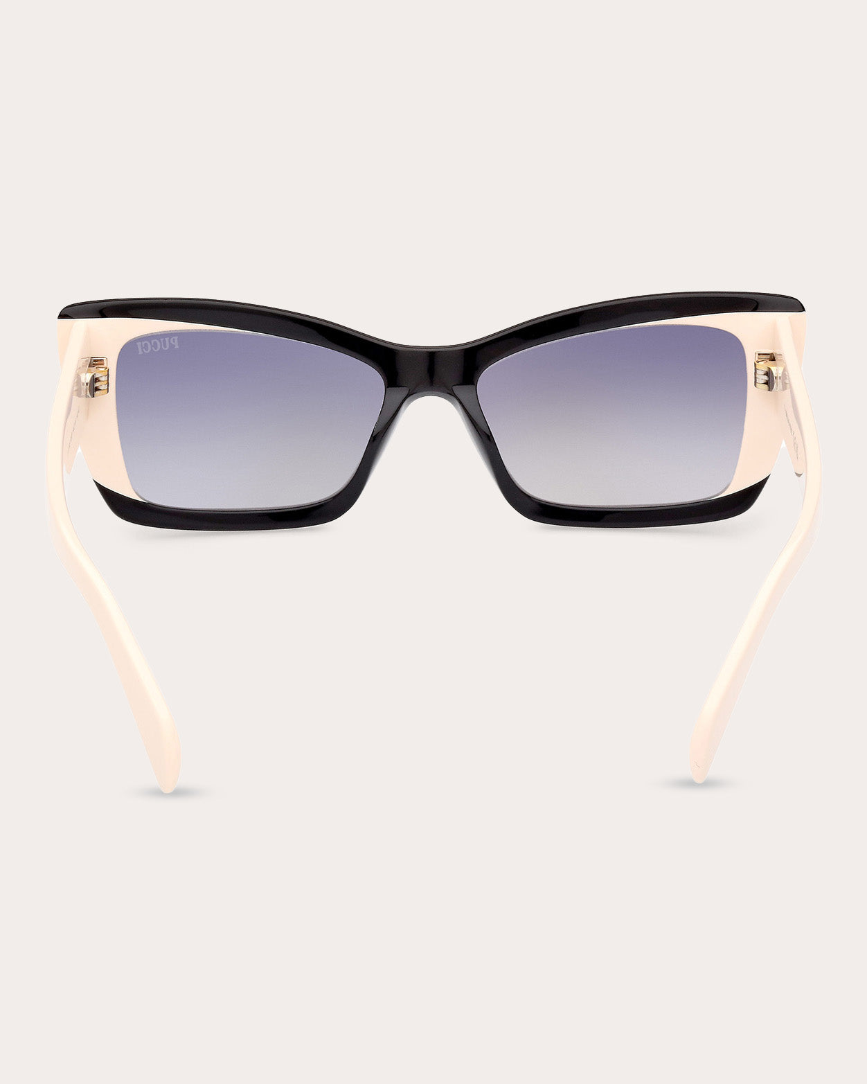 Emilio Pucci EP0205 Sunglasses - 05B Black,White / Gradient Smoke