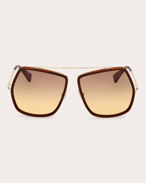 Bella Square Sunglasses | Amber Tortoise & Steel Gradient Lenses | DIFF  Eyewear