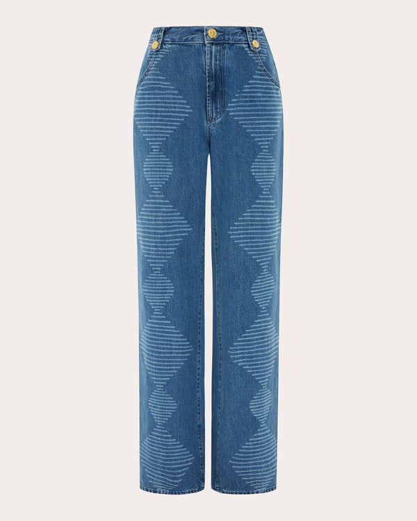 Louis Vuitton Bubble Damier Straight-Cut Pants BLACK. Size 36