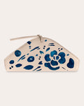 Beige Denim Butterfly Napkin Holder Leather