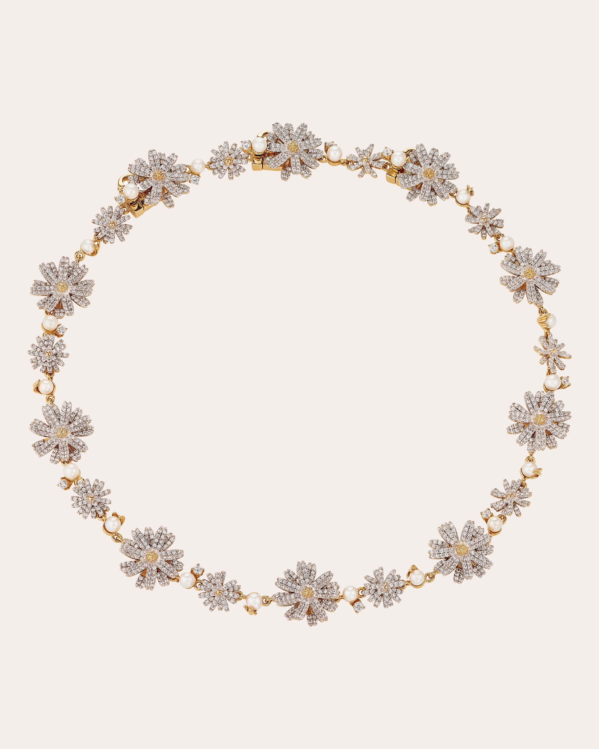 Karen Walker | Silver Mini Diamond Daisy Necklace | Silvermoon Jeweller