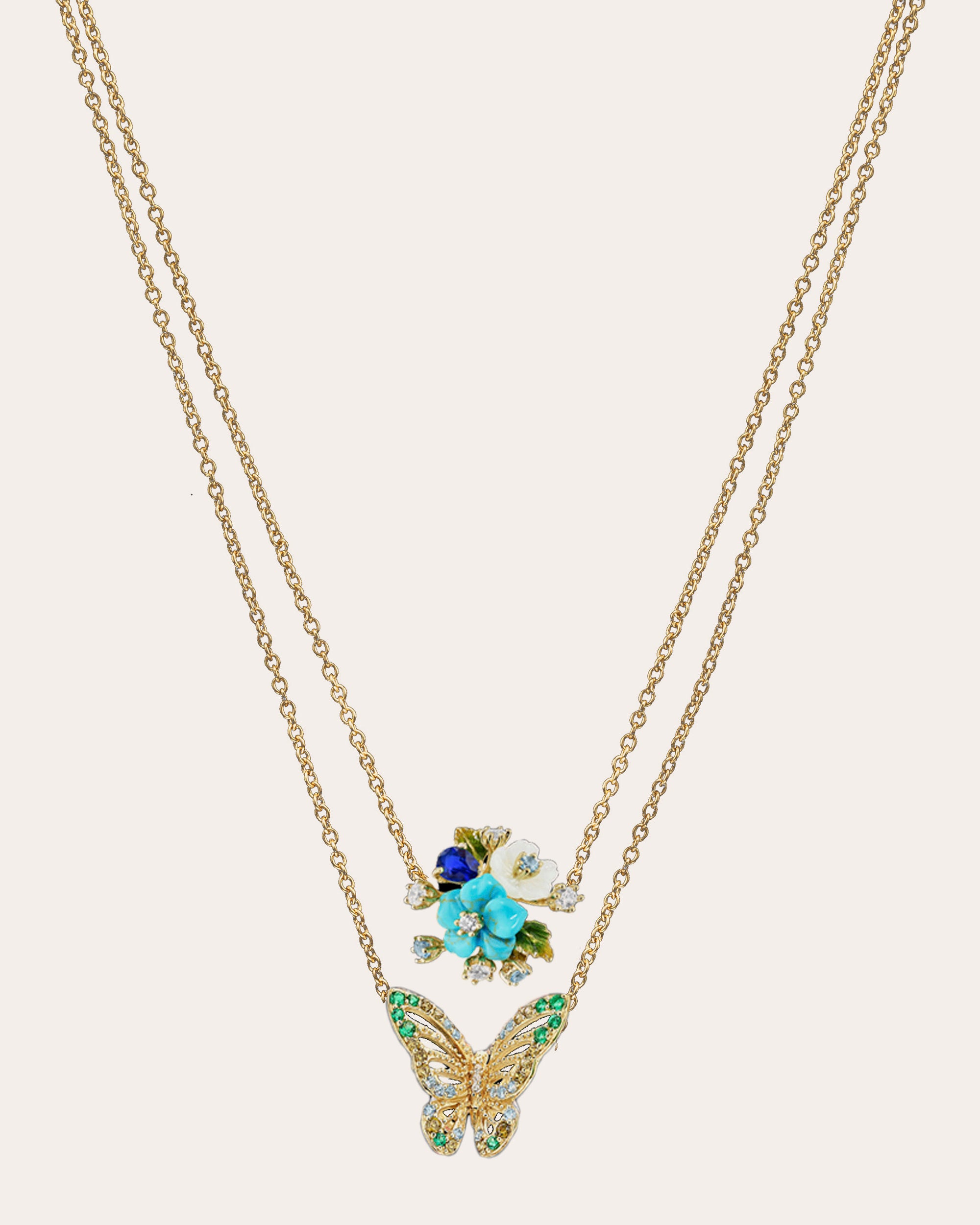 Versona | butterfly charm link necklace