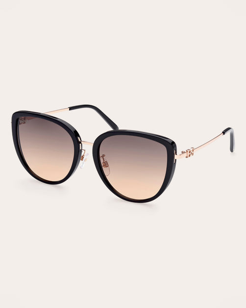 Scalloped Edge Cat Eye Sunglasses