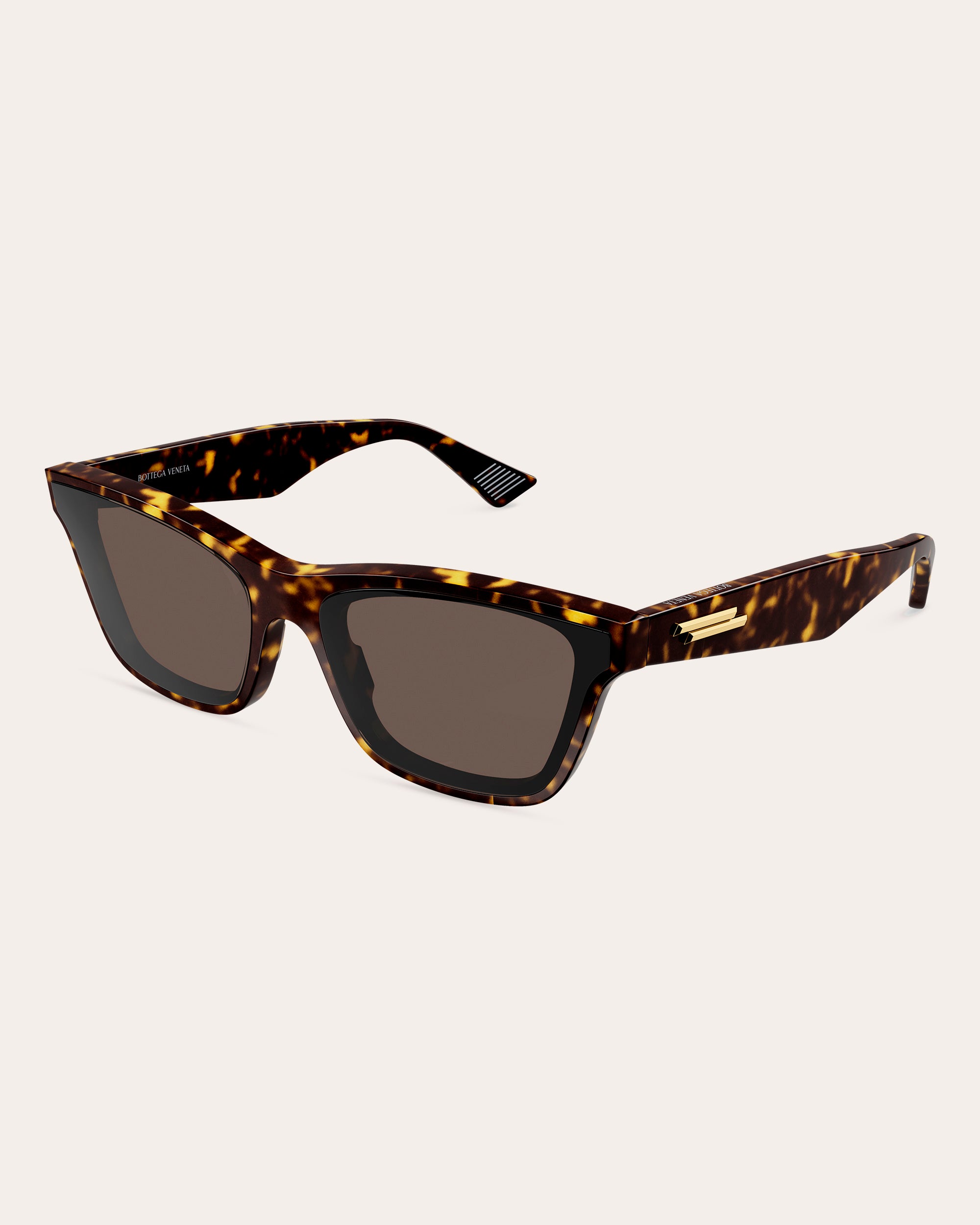  Bottega Veneta Geometric Navigator Sunglasses, Gold/Gold/Brown,  One Size : Clothing, Shoes & Jewelry