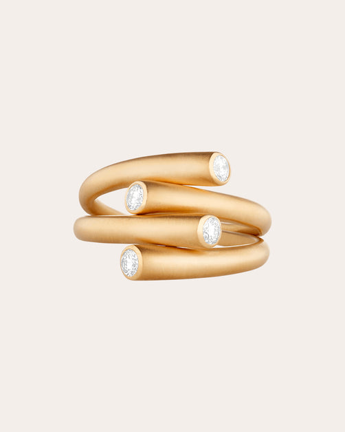 Carelle Whirl Duo Diamond Ring | Olivela