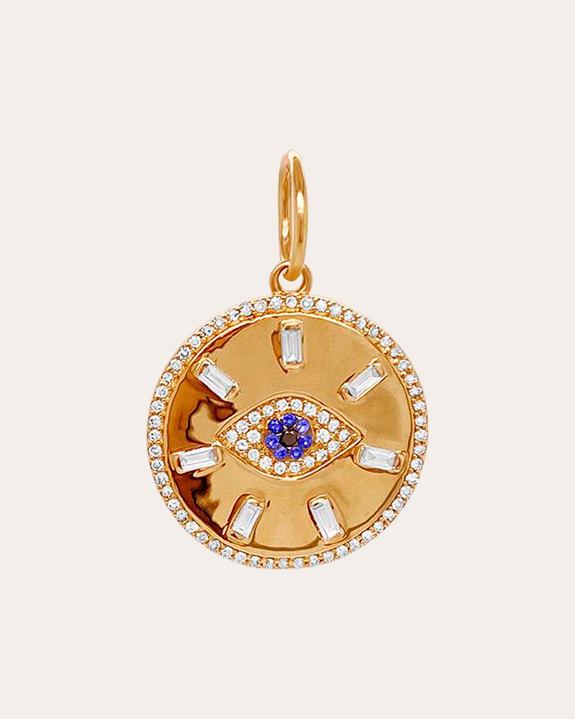 Colette Jewelry Embossed Evil Eye Charm | Olivela