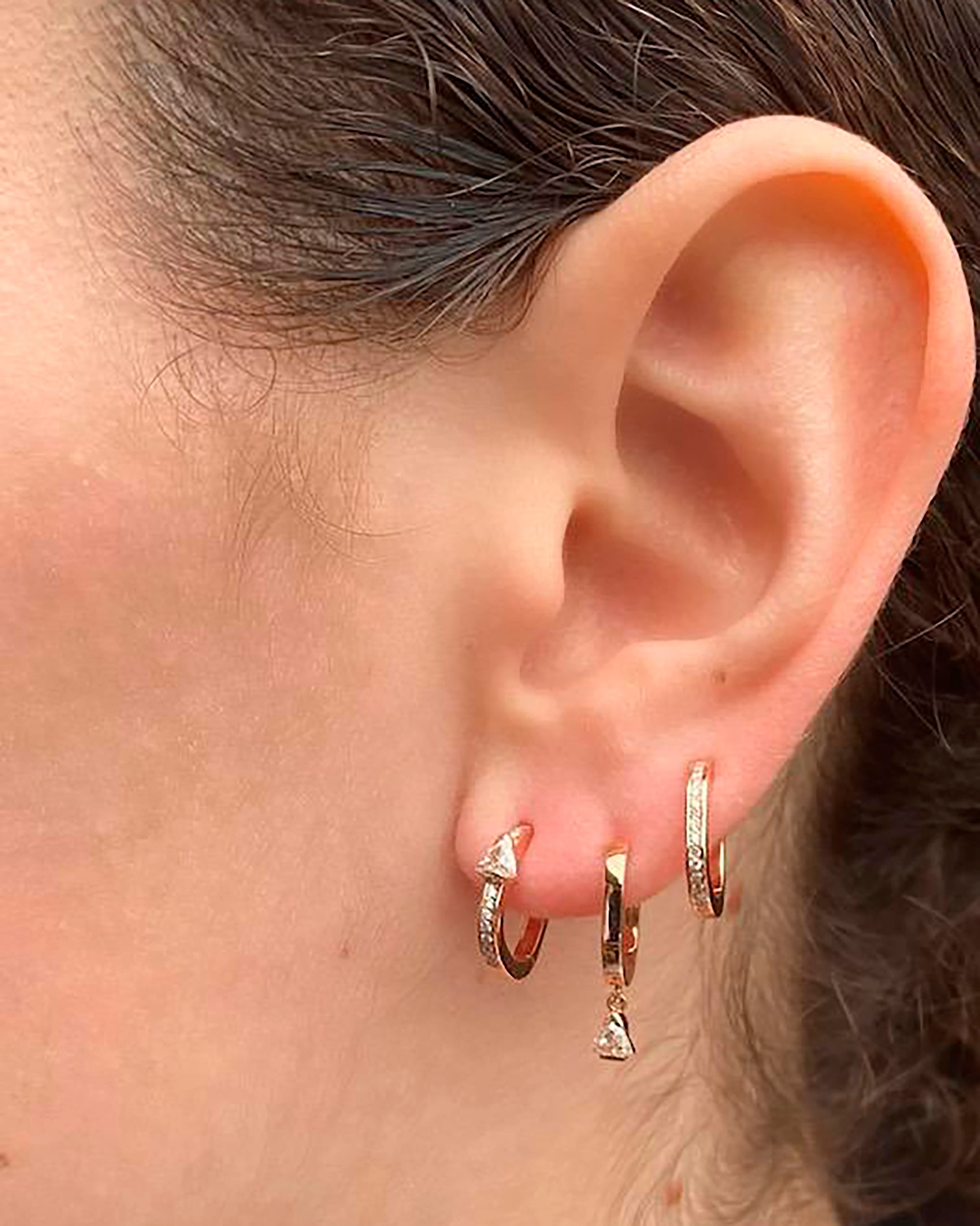 Colette Studded Hoops - Studded and Stacked Ruby Red – Patricia Nash