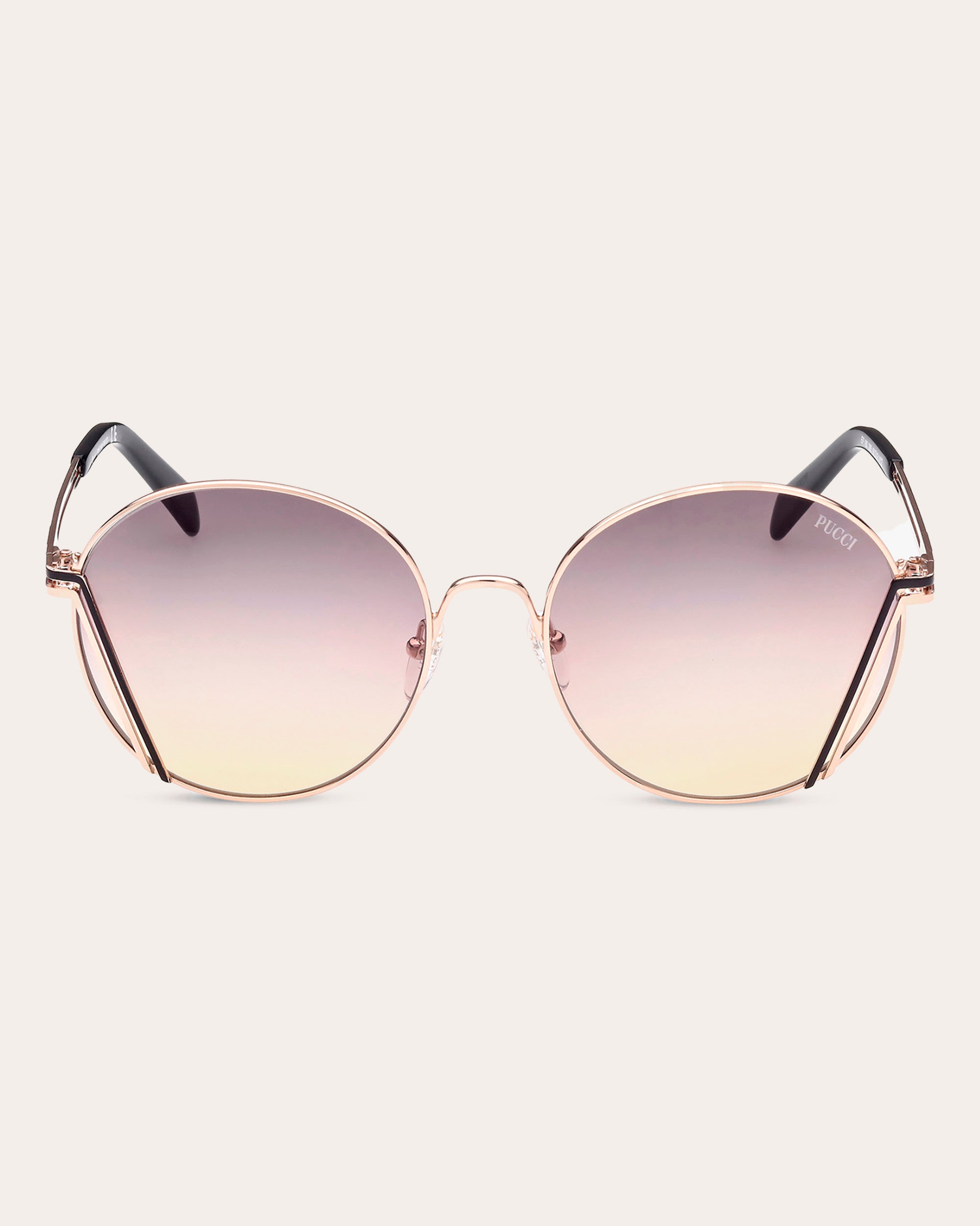 Vixen - Rosegold Frame Rosegold Lens Metal Cateye Sunglasses