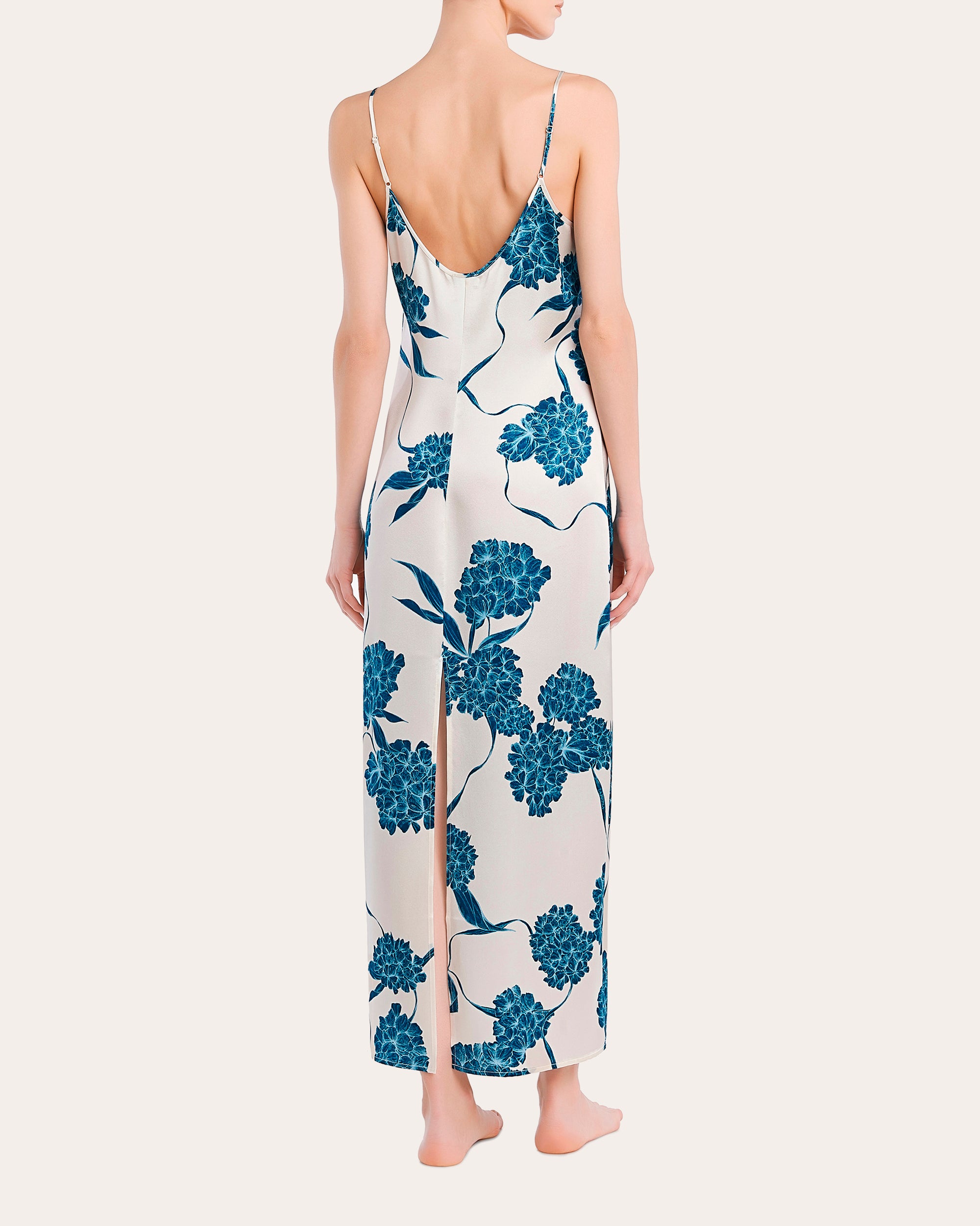 La Perla Floral Silk Long Slip Dress | Olivela