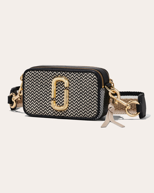 Marc Jacobs Women's The Mixed Media Snapshot, Black Multi, One Size:  Handbags