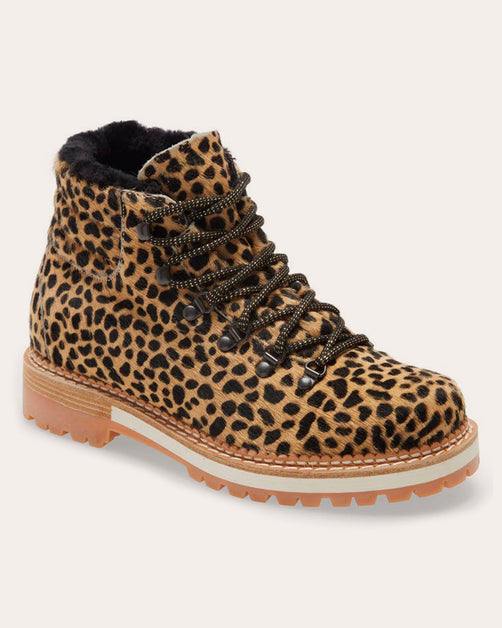 Montelliana Leopard Print Marlena Shearling Boot | Olivela