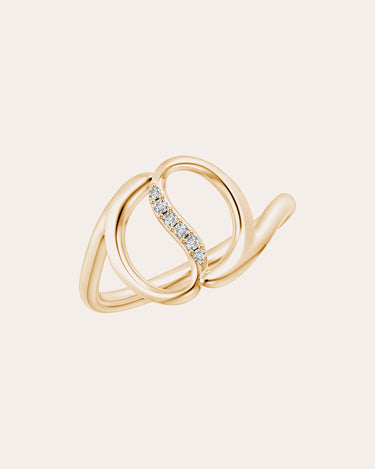 Natori Yin-Yang Diamond Shangri-La Bypass Ring | Olivela