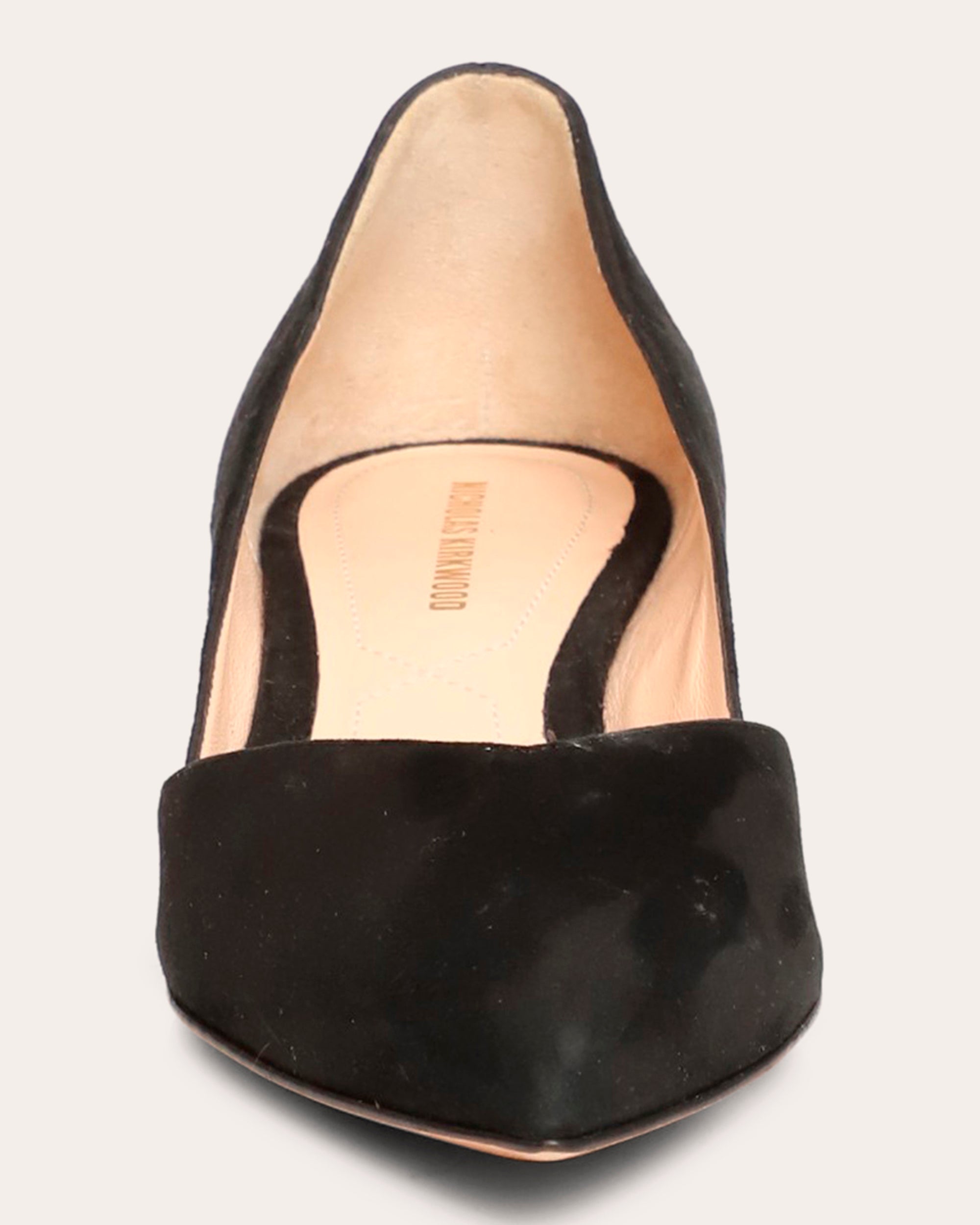 NICHOLAS KIRKWOOD Flats Beige Leather Pointed Toe Womens Size IT 40 US 10