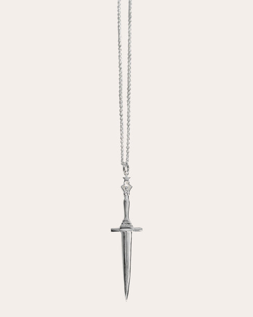 Amazon.com: Sword Pendant Sterling Silver 925 Dagger Necklace Charm  Minimalistic Unisex Handmade Jewelry : Handmade Products