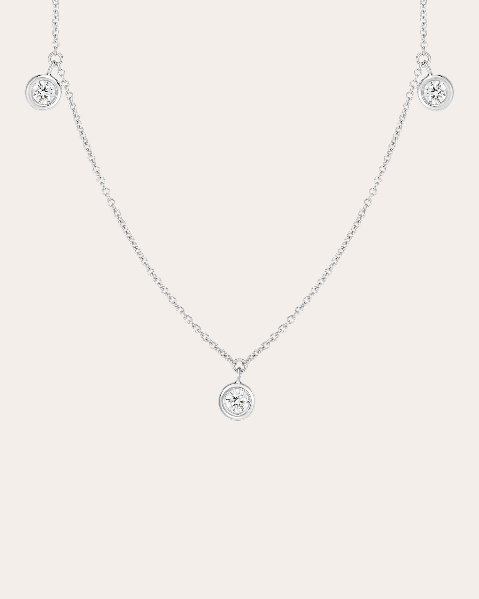 Roberto Coin Three-Station Diamond Necklace | Olivela