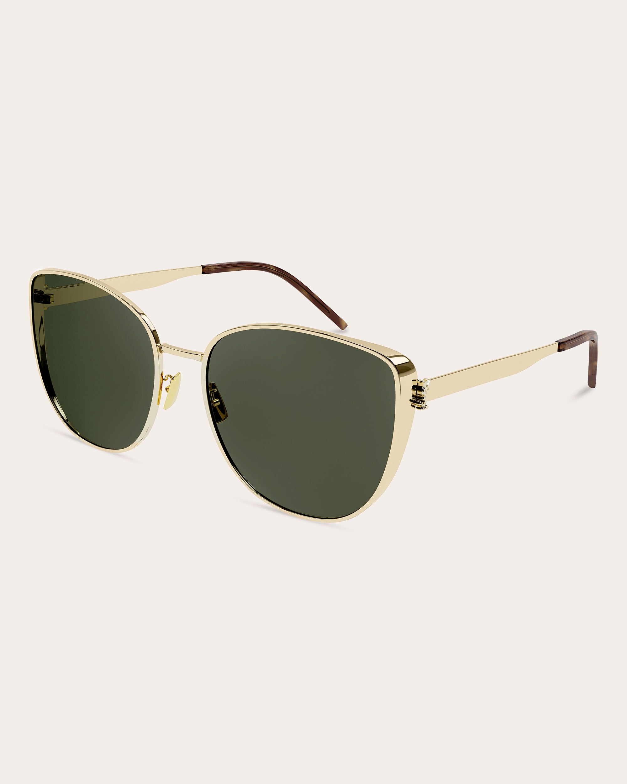 Gold Oval Sunglasses