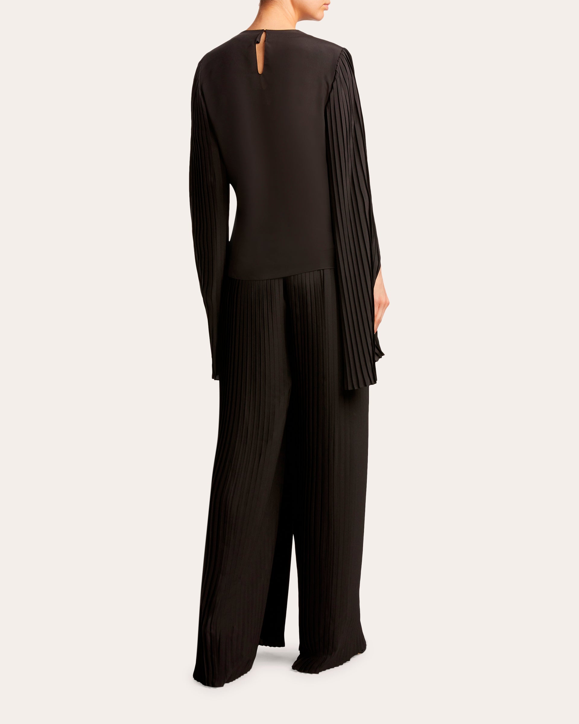 SemSem Pleated Crêpe Wide-Leg Pants | Olivela