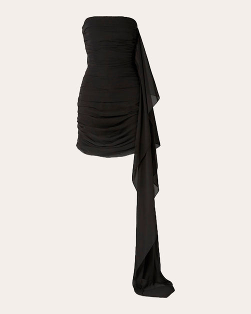 SemSem Strapless Ruched Mini Dress | Olivela