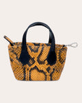 Python embossed Clean Up Purse Leather