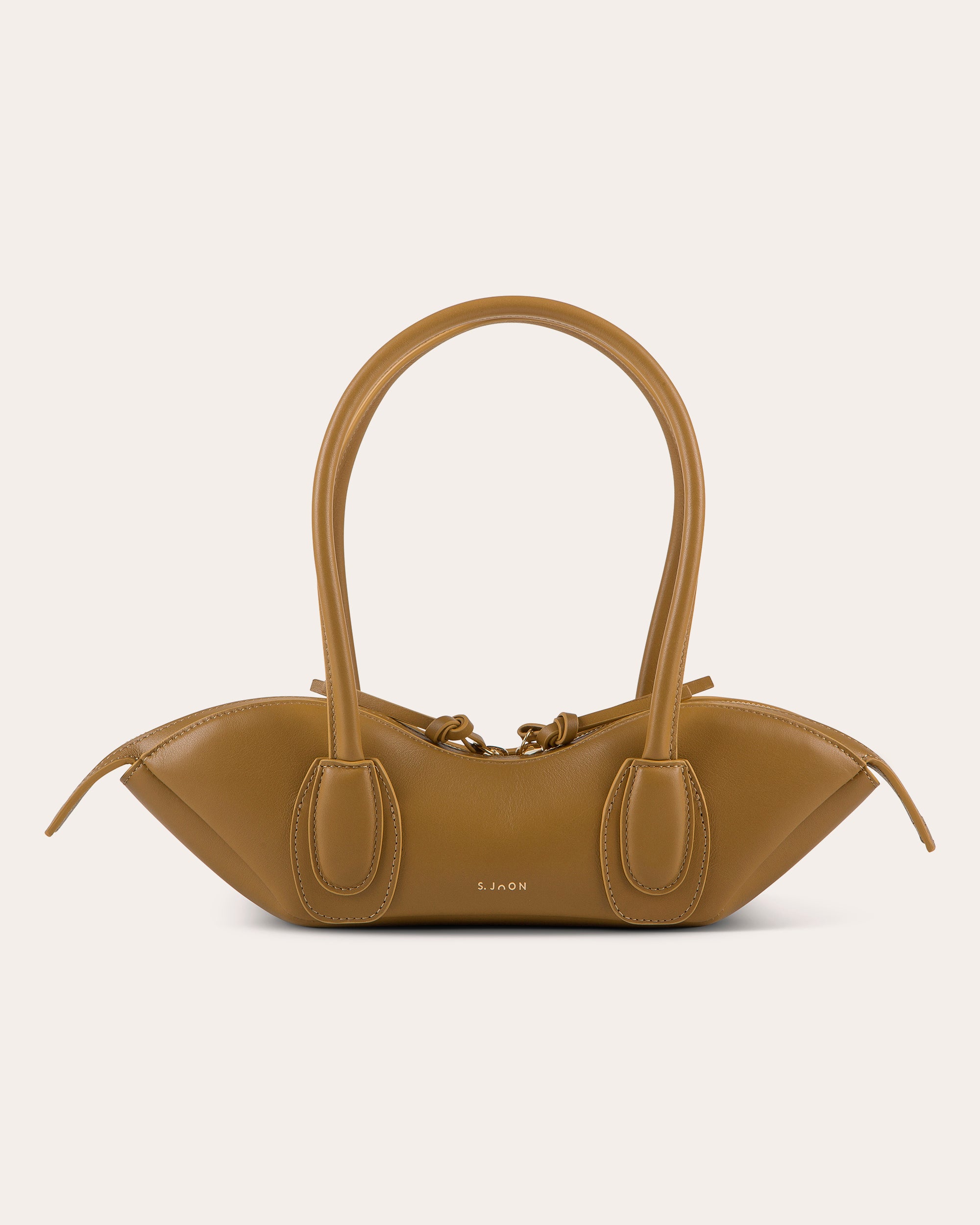 S Joon Tulip Mini Tote Bag Aus Leder In Orange