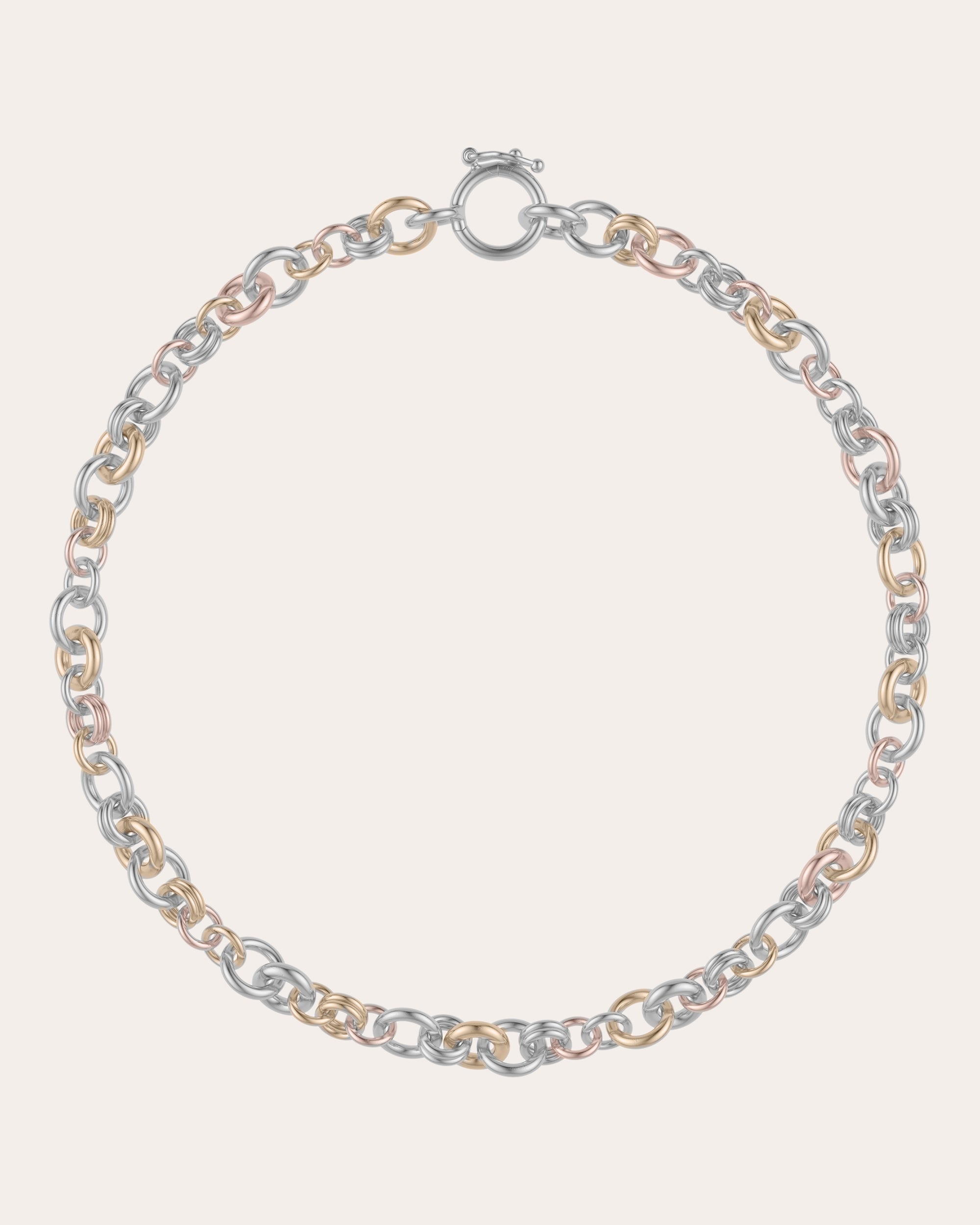 Elliptical Gold Chain Bracelet