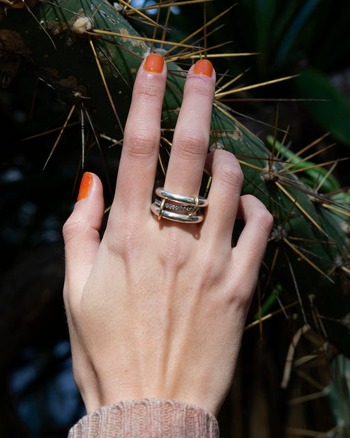 Libra Gris Stack Ring