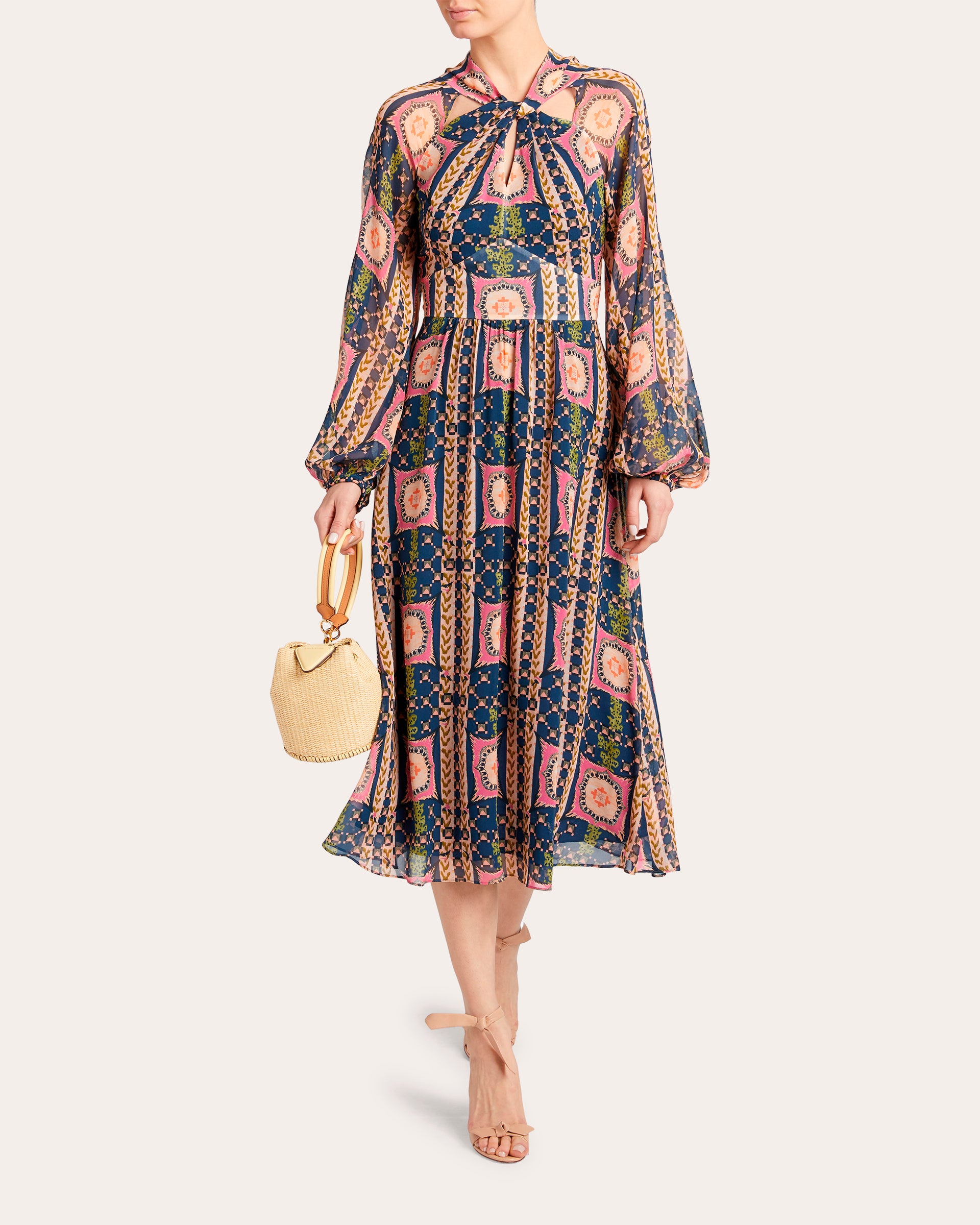 Temperley London Etoile Twist Midi Dress | Olivela