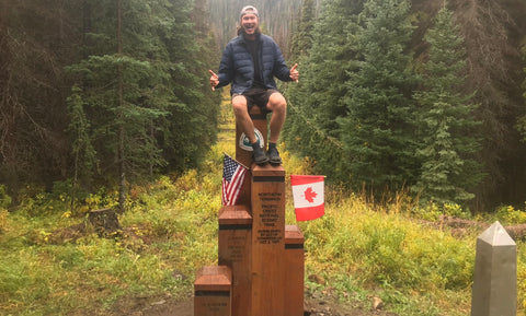 Amazonian SkinFood Founder Shane Lindner at the Northern Terminus of the Pacific Crest Trail