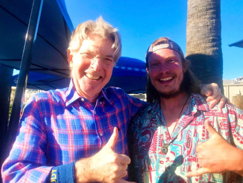 Amazonian SkinFood Founder Shane Lindner with Phil Lesh, bassist from the Grateful Dead