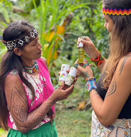 Rose Correa with Indigenous Woman