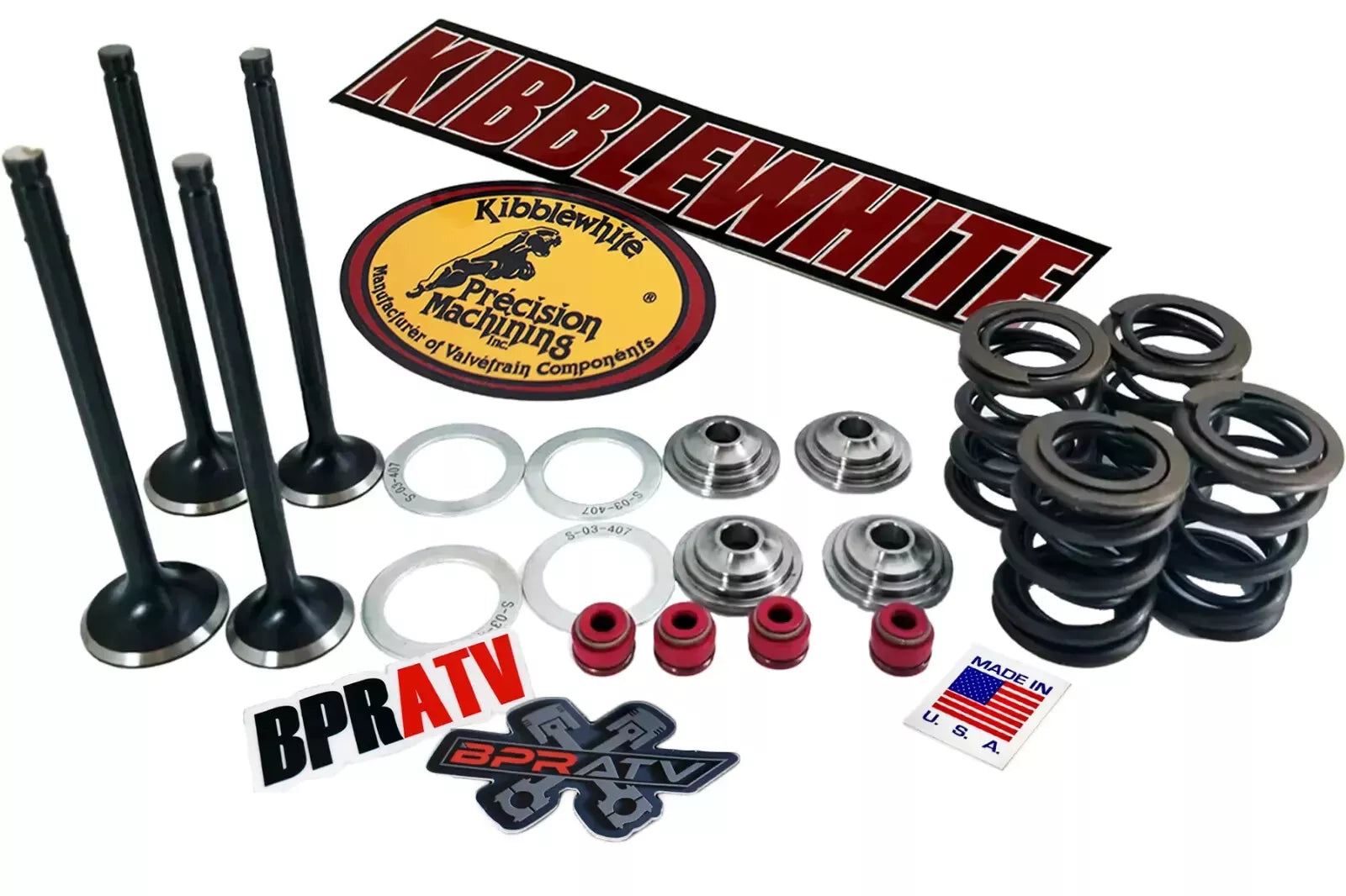 Honda TRX400EX TRX 400EX Kibblewhite Head Fix +1mm Intake Exhaust Valves Springs